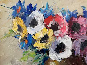 Niet of onleesbaar gesigneerd - boeket met korenbloemen kopen? Bied vanaf 1!