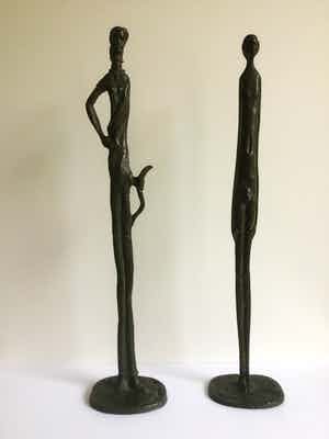 Brons (Onbekend) - Etruskische Vrouw en Man verkocht voor € 20!