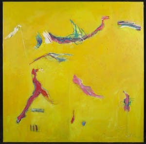 Franscz Witte - Olieverf op doek, Dansende beweging kopen? Bied vanaf 1!