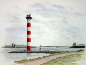 Frans Room - Lot van 15 originele tekeningen - Bakens en boeien Zuid Holland kopen? Bied vanaf 150!