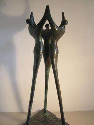 Corry Ammerlaan - Samenwerking op Niveau - grootste versie in brons - 45 cm kopen? Bied vanaf 400!