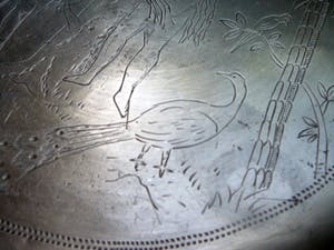 Niet of onleesbaar gesigneerd - Gedecoreerde tinnen schaal -1817- kopen? Bied vanaf 10!