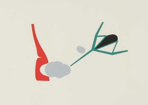 Tjeng Sit Oey - Zeefdruk, Abstracte compositie - Ingelijst kopen? Bied vanaf 40!
