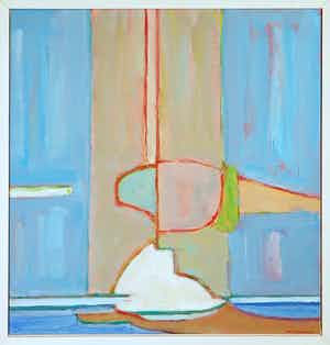 Paul Overhaus - Olieverf op doek, Reflex - Ingelijst verkocht voor € 80!