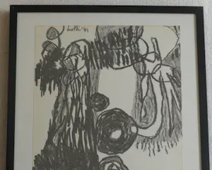 Lotti van der Gaag - Ingelijste litho + catalogus Stedelijk Museum Amsterdam – 1962 kopen? Bied vanaf 20!