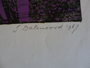 Jenny Dalenoord - Stilleven met vis, Kleurenhoutsnede kopen? Bied vanaf 40!