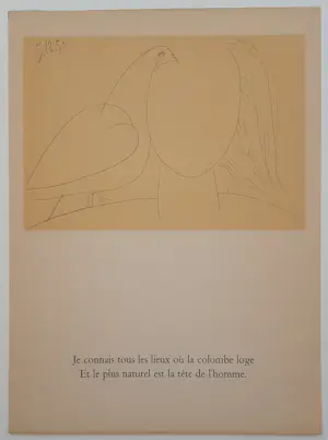 AcheterPablo Picasso - le Visage de la Paix. Vredesduif? Enchérissez de 125!