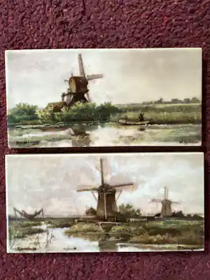 N.V. Haagsche Plateelfabriek Rozenburg - Molens vendu pour 150€ !
