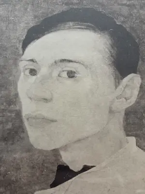 Jan Mankes - Zelfportret kunstenaar. Ingelijst. kopen? Bied vanaf 20!