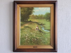 Gerhard Nesvadba - Meisje Plukt Bloemen - Gesigneerd kopen? Bied vanaf 55!
