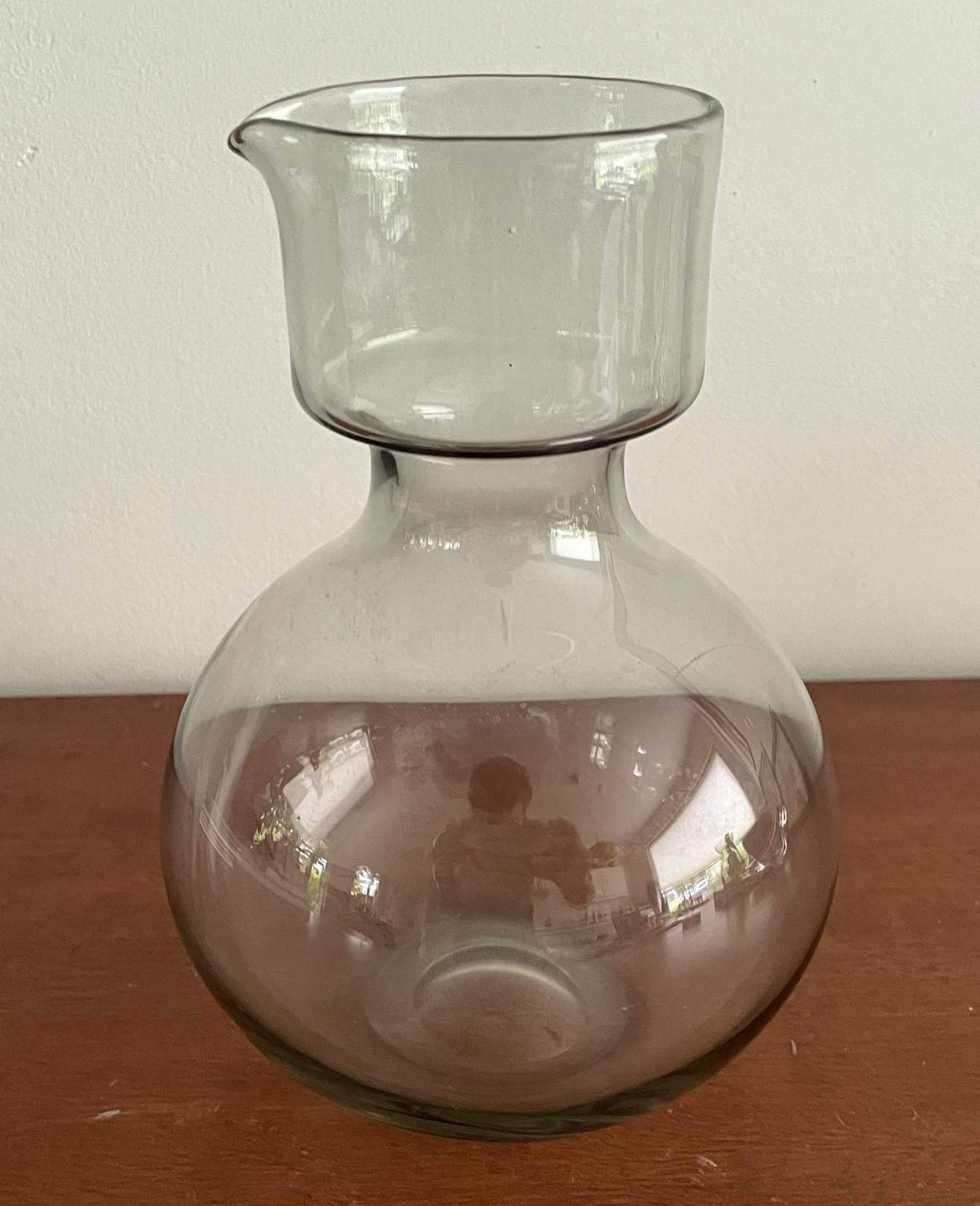 Kaj Franck - Zeer zeldzame glazen karaf Nuutajärvi Kremlin-klokken, jaren 50. Geen stopper verkocht voor € 85!