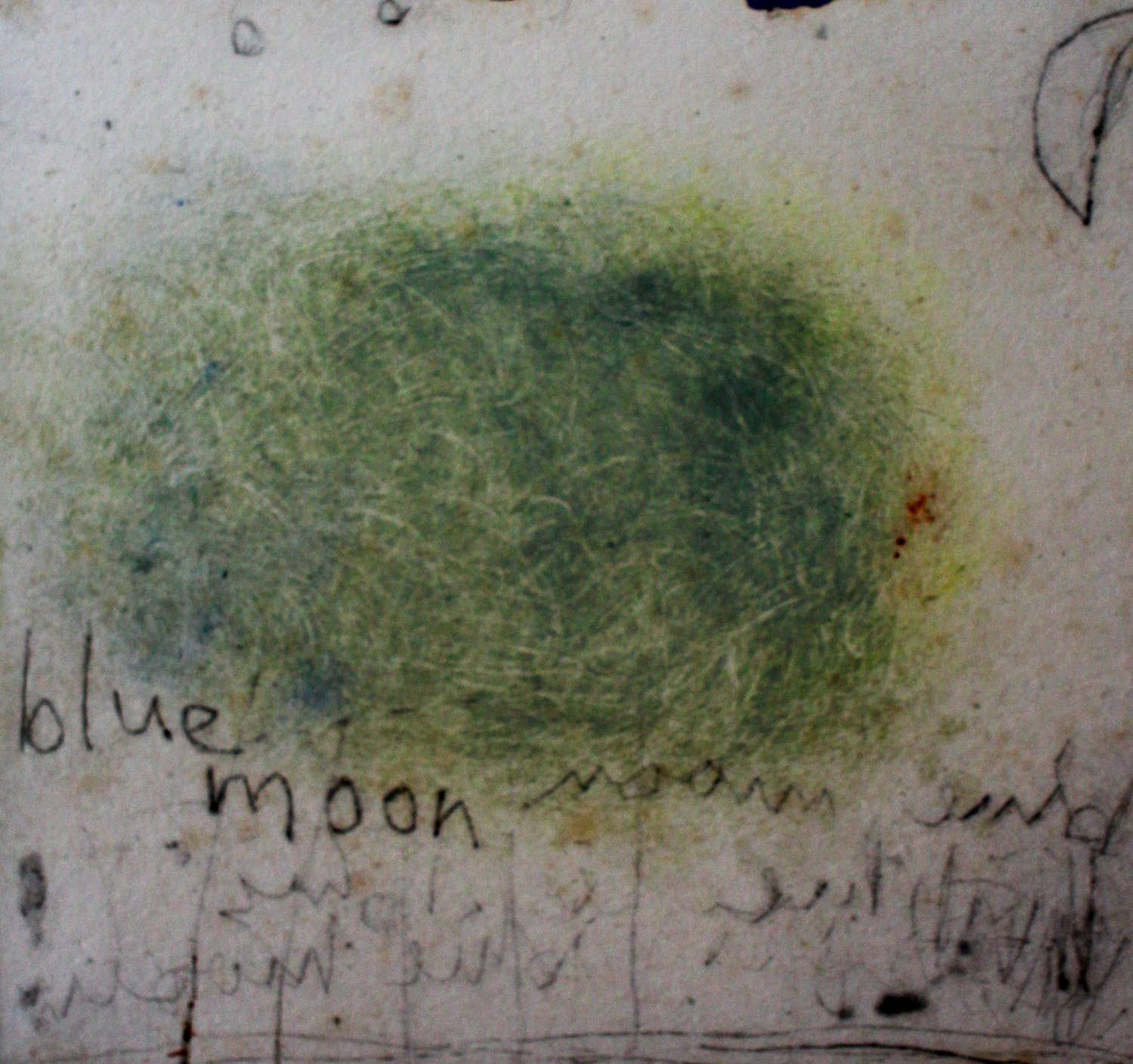 Madeleine Leddy - Kleuren ets: Blue moon - 2000 verkocht voor € 50!