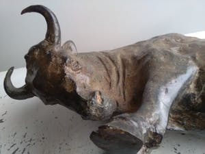 Pierre Chenet - Stier in brons getekend kopen? Bied vanaf 275!
