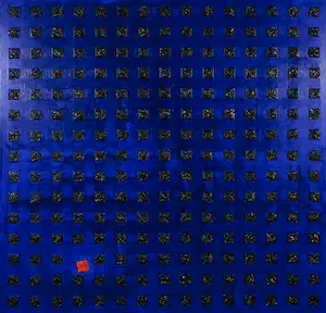 Pim Lenos - Gemengde techniek op paneel, zonder titel (Groot formaat!) kopen? Bied vanaf 1!