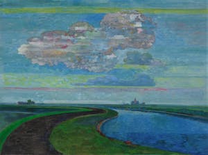 Dirk Breed - Stemmig avondlandschap kopen? Bied vanaf 500!