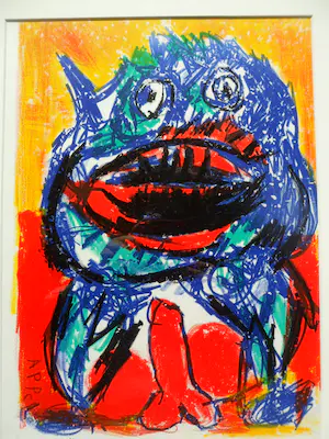 Karel Appel - Litho uit portfolio 'One Cent Life' nieuw ingelijst kopen? Bied vanaf 180!