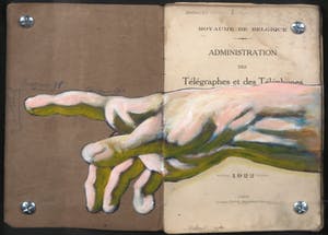 Jan Bollaert - Acryl op kaft van boek, PTT - Ingelijst kopen? Bied vanaf 50!