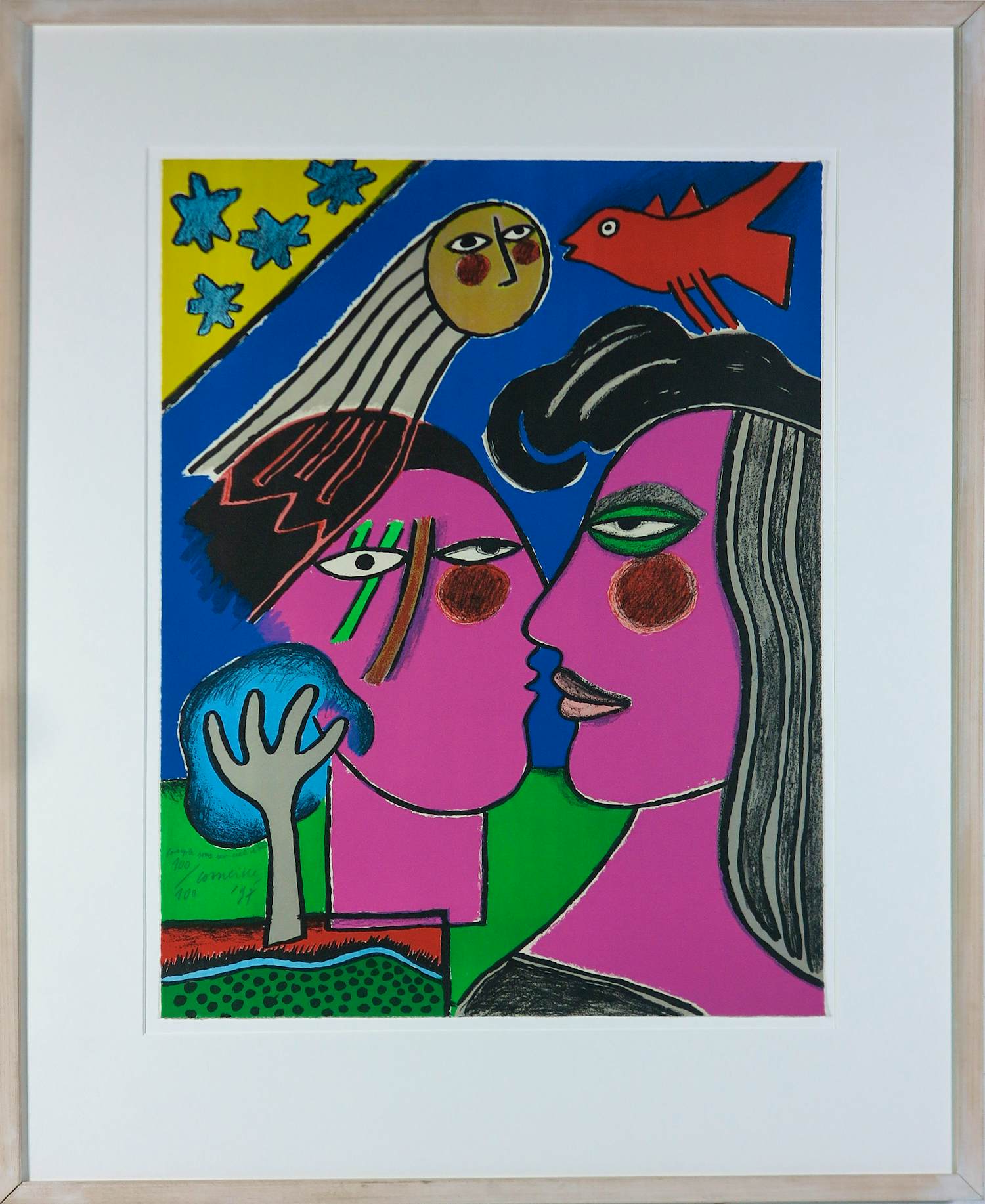 Corneille - Litho, Sous Le Ciel Étoilé - Ingelijst kopen? Bied vanaf 300!