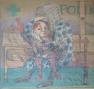 Co Westerik - zeefdruk 87/95 - Polikliniek - gesigneerd verkocht voor € 199!