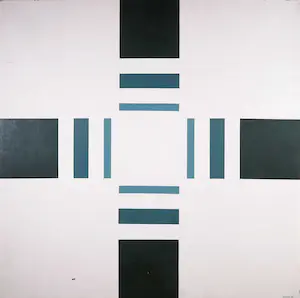 M. A. H. Reijner - Olieverf op doek, Compositie no. III - Ingelijst (Groot) kopen? Bied vanaf 1!