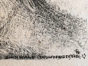 Leo Gestel - Twee litho's Ertsgebergte kopen? Bied vanaf 180!