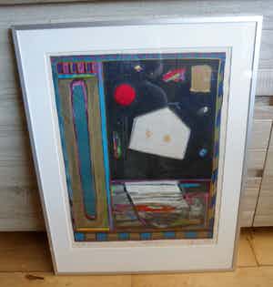 Eric Toebosch - Zeefdruk, Titel, " Nacht huis ". verkocht voor € 40!