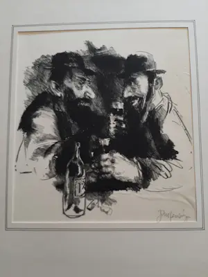 Jan Mensinga - Litho, scènes uit het caféleven kopen? Bied vanaf 35!