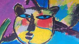 Corneille - regard sur léte, zeefdruk 11/150, gesigneerd verkocht voor € 265!