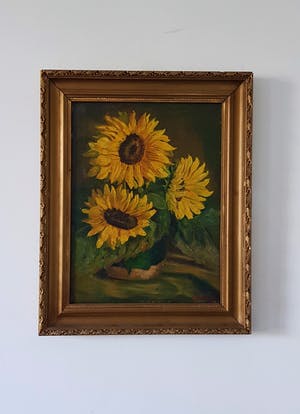 Niet of onleesbaar gesigneerd - Gemberpot met zonnebloemen kopen? Bied vanaf 1!