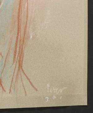 Peter Harskamp - Krijttekening, Clownskop kopen? Bied vanaf 150!