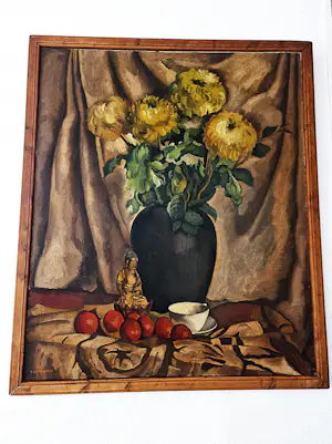 Kees Boendermaker - Giga groot Bergense School 1938 olieverf stilleven in originele lijst kopen? Bied vanaf 268!