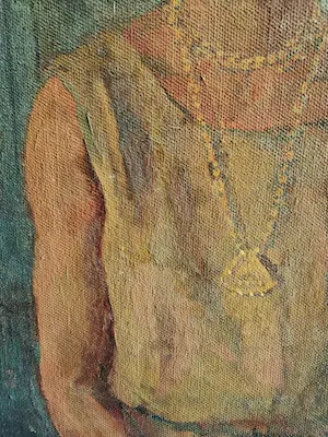 Huub Gerretsen - Jaren 60 olieverf op doek portret van een jonge vrouw - gesigneerd kopen? Bied vanaf 1!