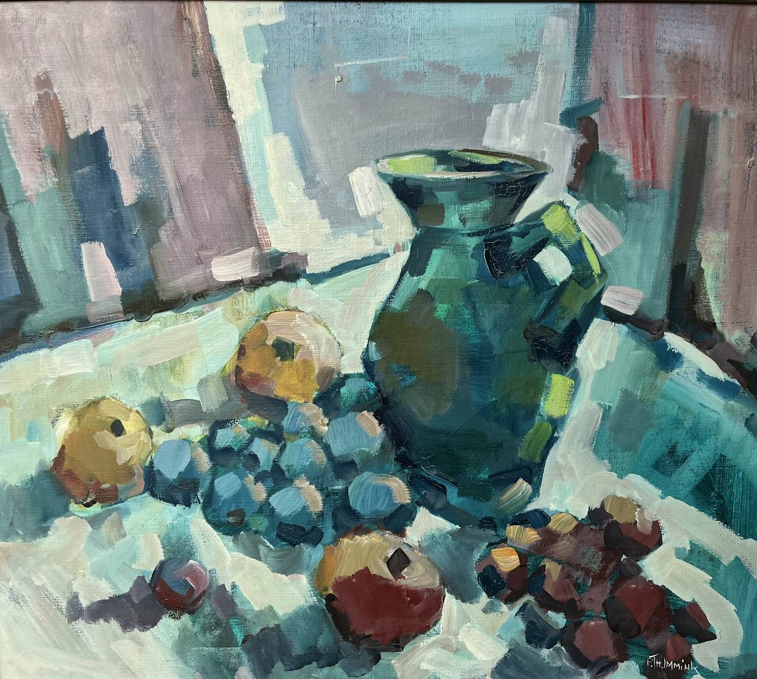 Bob Immink - BOB IMMINK (1930-1984) OLIEVERF OP DOEK "STILLEVEN" kopen? Bied vanaf 95!