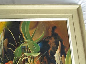 J.B. Palsen - Olieverf op doek , Tropische vissen in aquarium - ingelijst – ca 1960 kopen? Bied vanaf 50!