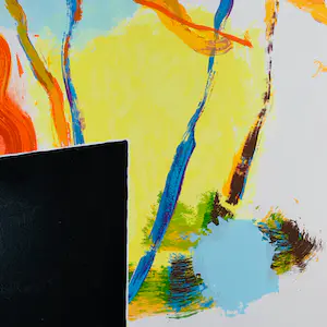 Bert van Gulik - Compositie met zwart vlak kopen? Bied vanaf 24!