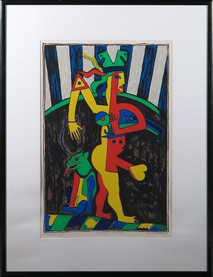 Cecile de Bruijn - Zeefdruk, Le chien Mexicain - Ingelijst kopen? Bied vanaf 1!