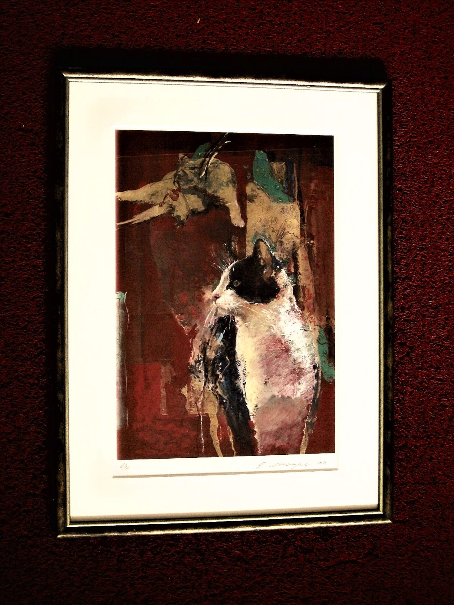 Niet of onleesbaar gesigneerd - Fraaie kleine oplage Lithografie "Poezen" gesigneerd kopen? Bied vanaf 1!