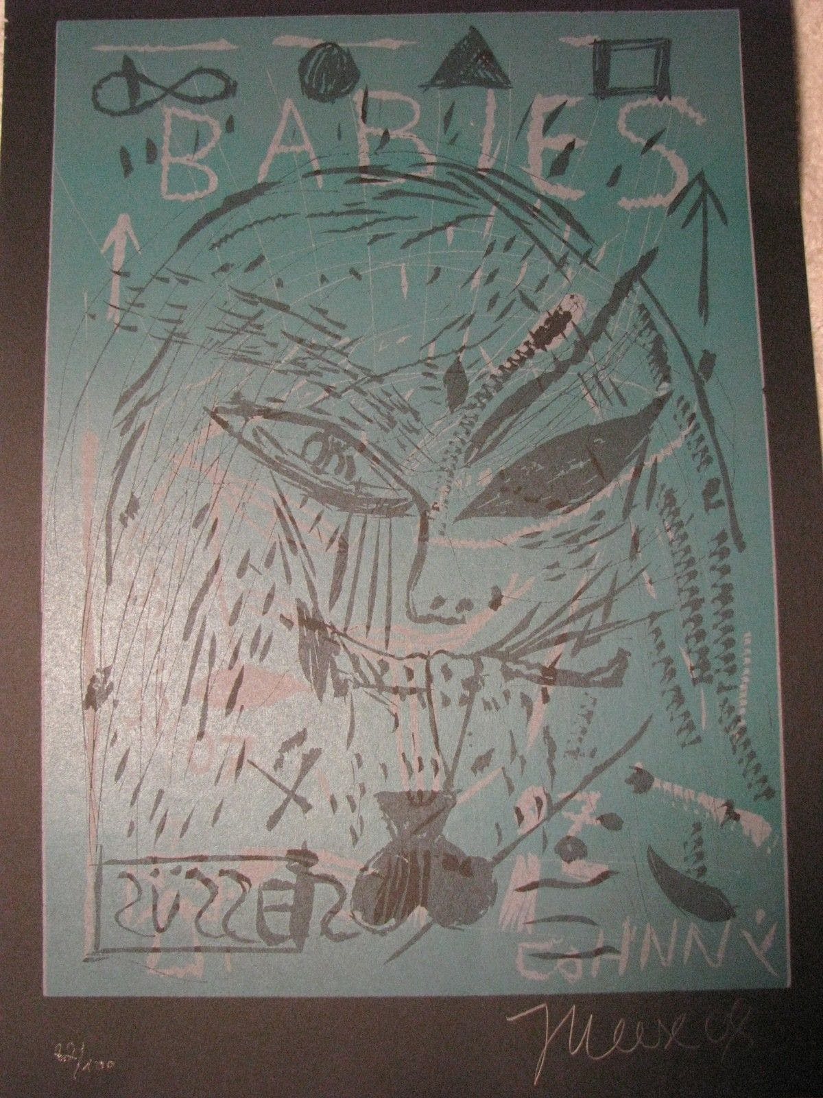 Jonathan Meese - Gesigneerde Linoleumsnede op papier - Kleine oplage 100 ex. - 2008 !!! kopen? Bied vanaf 300!