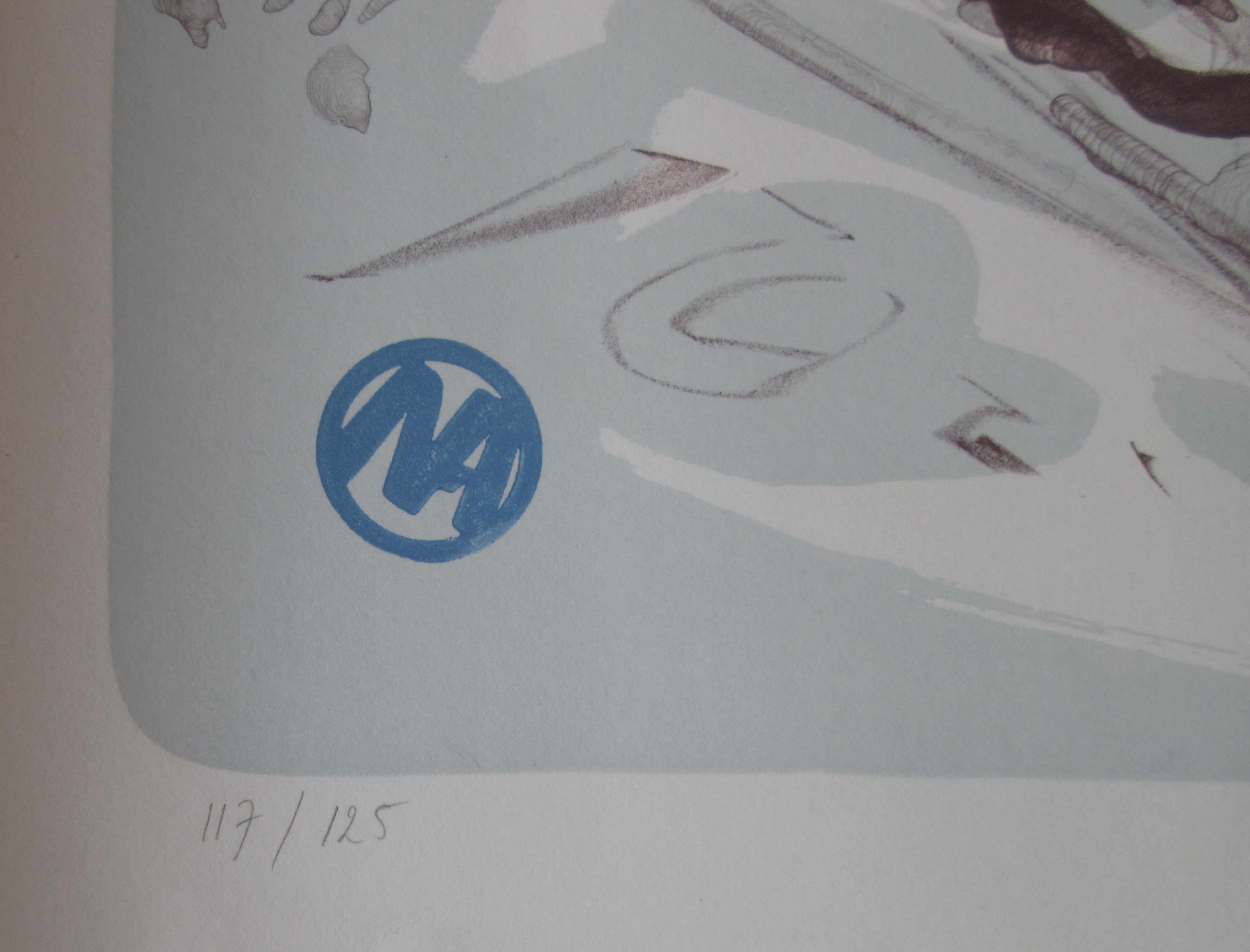 Niet of onleesbaar gesigneerd - Litho getiteld "The Gang" - gesigneerd NA - oplage 125 stuks kopen? Bied vanaf 1!