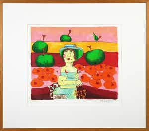 Patty Harpenau - Zeefdruk, Zonder titel - Ingelijst verkocht voor € 35!