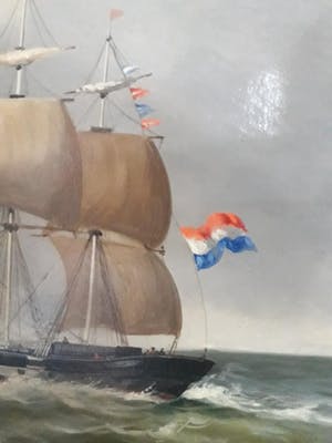 Henriette Hubregtse-Lanzing - Hollandse driemaster. (groot) kopen? Bied vanaf 245!