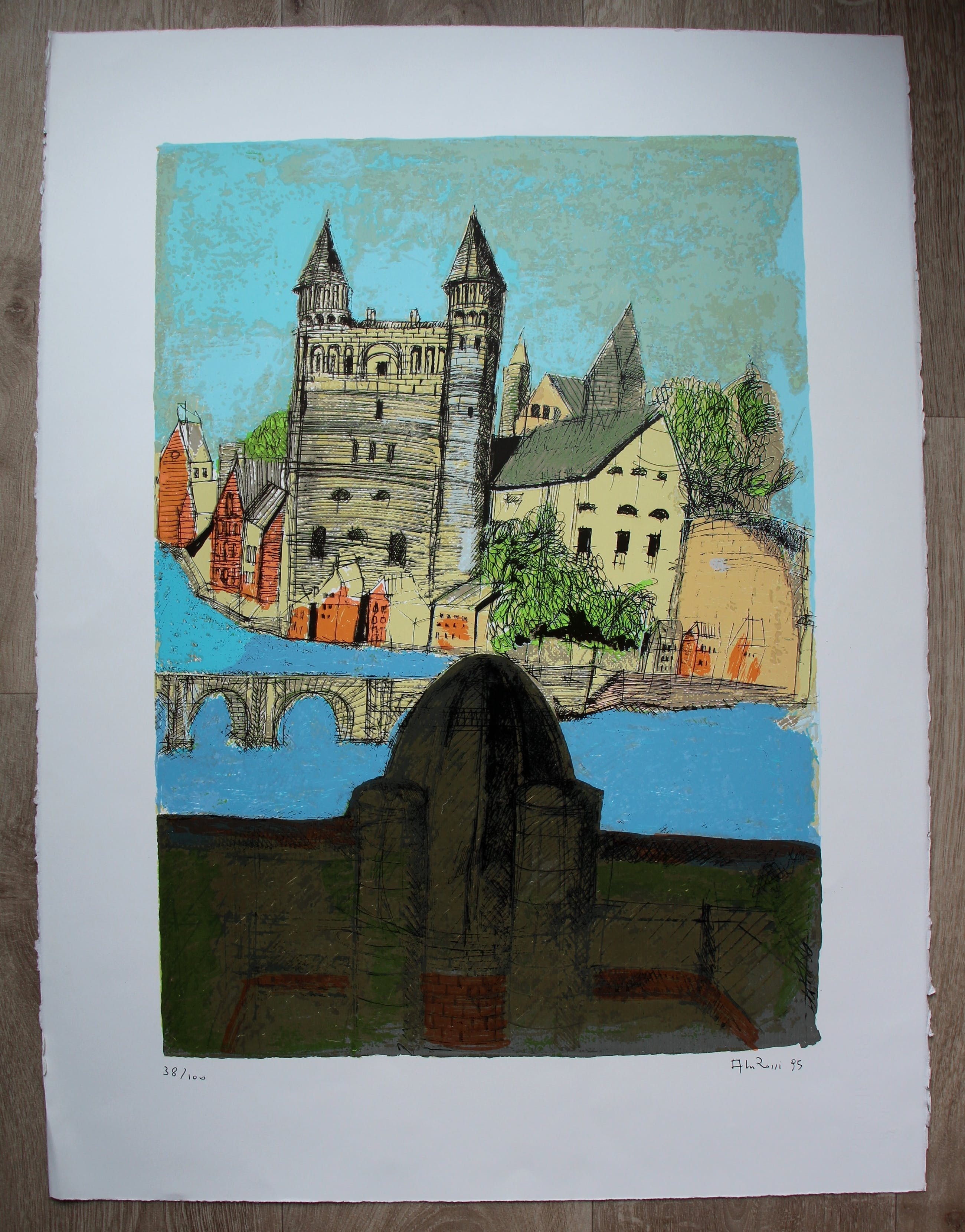Aldo Rossi - Lithografie: Zonder titel - 1995 Verkocht