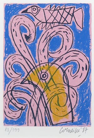 Corneille - Zeefdruk, Allegro I - Ingelijst kopen? Bied vanaf 100!