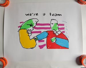 Herman Brood - We're a team - gesigneerd - 550 ex. kopen? Bied vanaf 1!