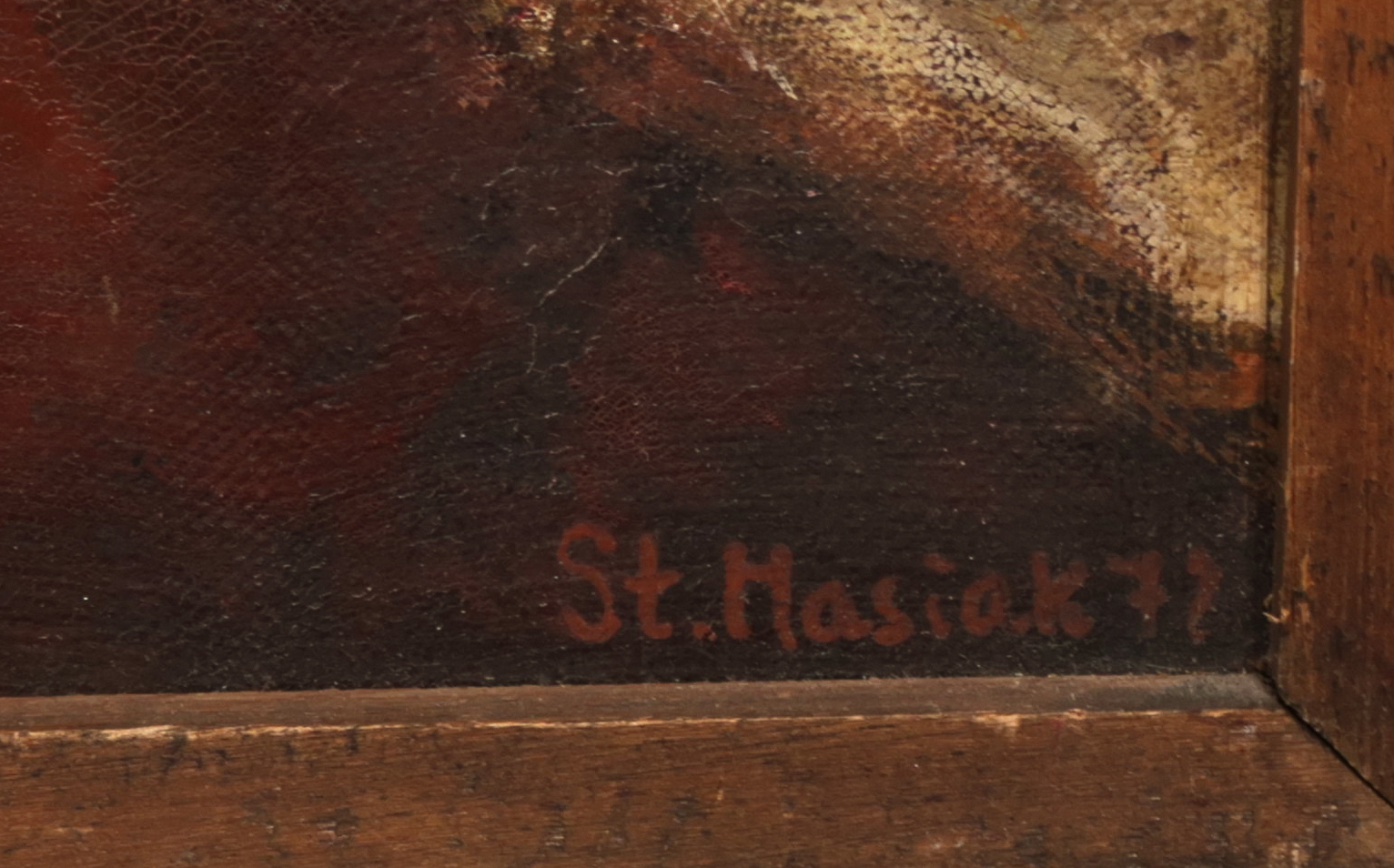 Stanislaw Masiak - Olieverf op doek, Z.T. Figuur - Ingelijst kopen? Bied vanaf 1!