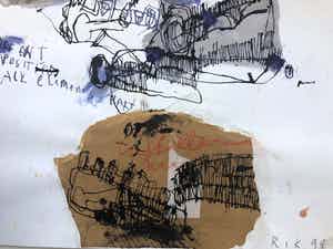 Rik van Iersel - zonder titel met losse lijst erbij verkocht voor € 585!