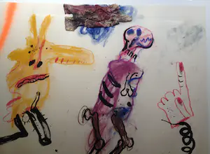 Anton Martineau - Zonder titel - collage gemengde techniek kopen? Bied vanaf 690!