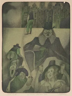 Adolf Born - Litho, Idioterie kopen? Bied vanaf 400!