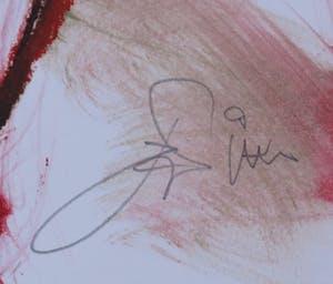 Franscz Witte - Acryl en krijt op papier, Buigend figuur kopen? Bied vanaf 1!