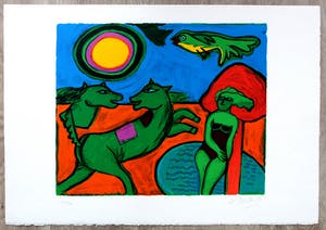 Corneille - zeefdruk: chat Montagne - 1996 kopen? Bied vanaf 225!